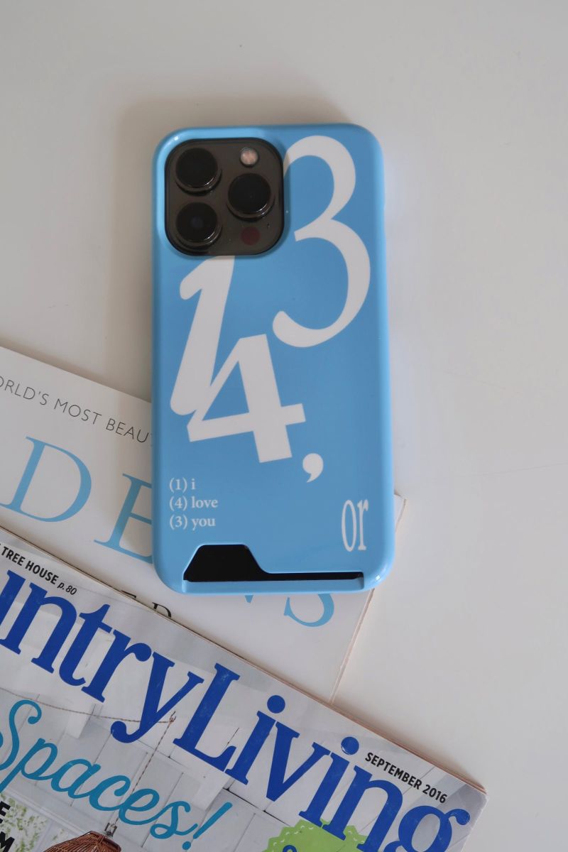 [MADE] 143 card case (sky blue/white)