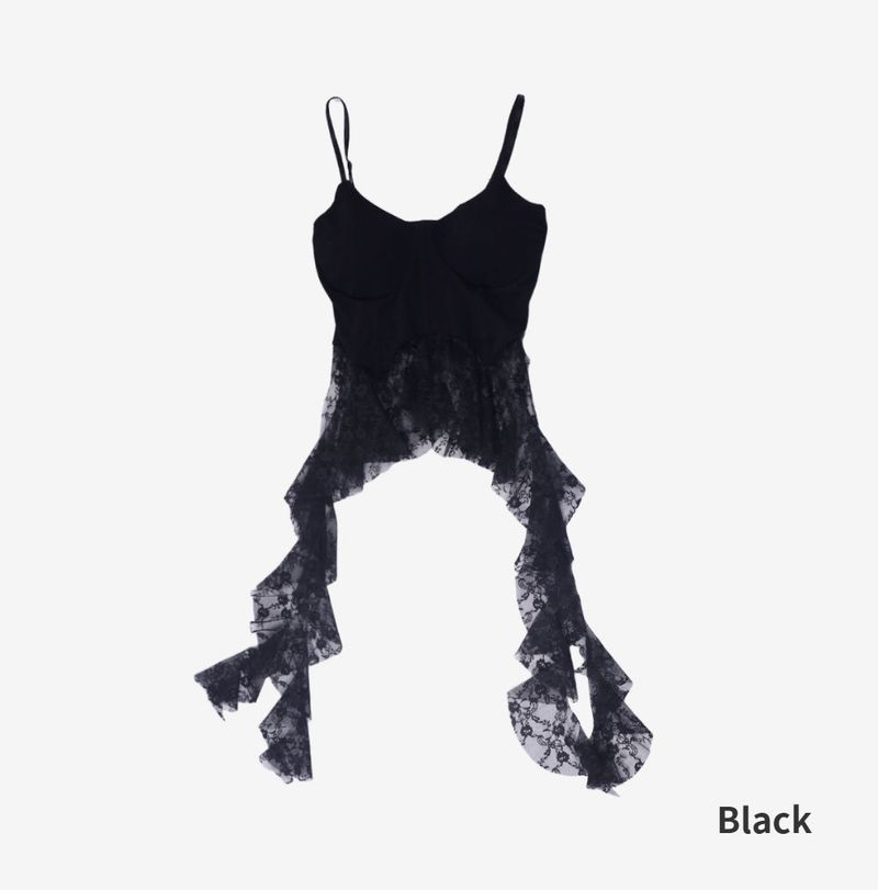 Bella Lace Uneven Sleeveless