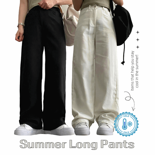 hijjoo（ハイチュー）の「[Short, Basic, Long] [S-2XL] Dumbkin Summer Back Banding Linen Semi-Wide Pants（Pants）」