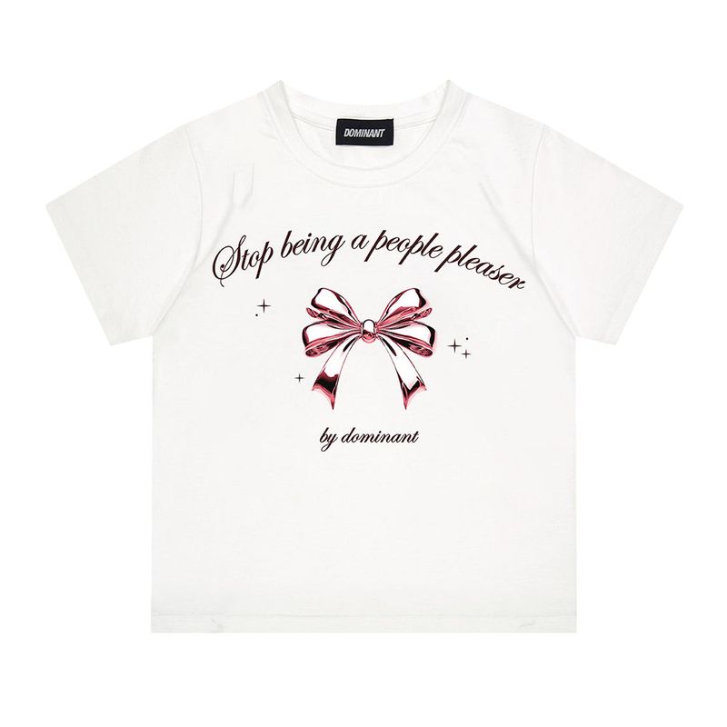 リボンクロップTシャツ　ホワイト