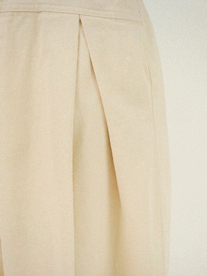 DE Side One-tuck Fleece Cotton Balloon Pants