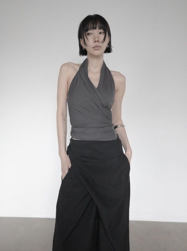 mnem（ムネム）の「Veroa Halter Wrap Sleeveless（Tops）」