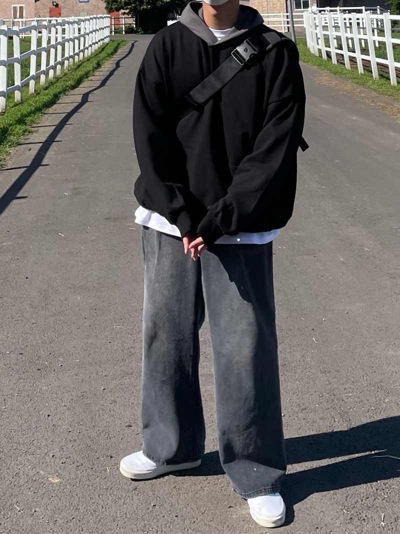 COVER TWO TONE LOOSEFIT HOODY