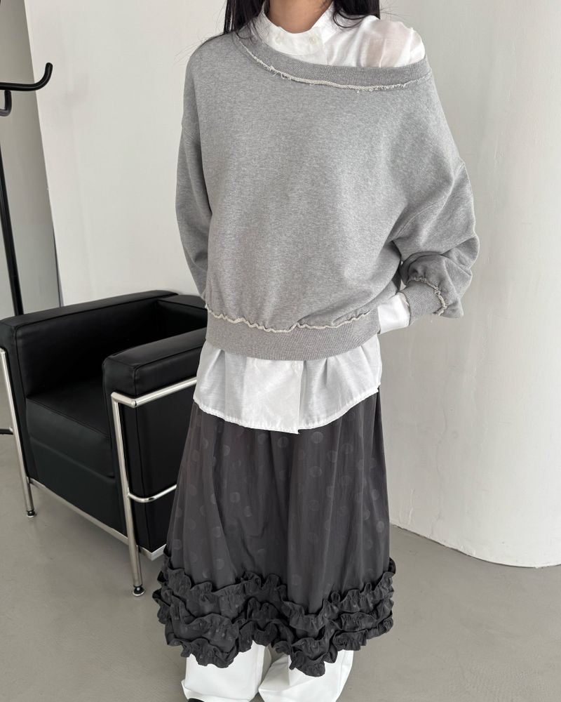 Dot frill skirt