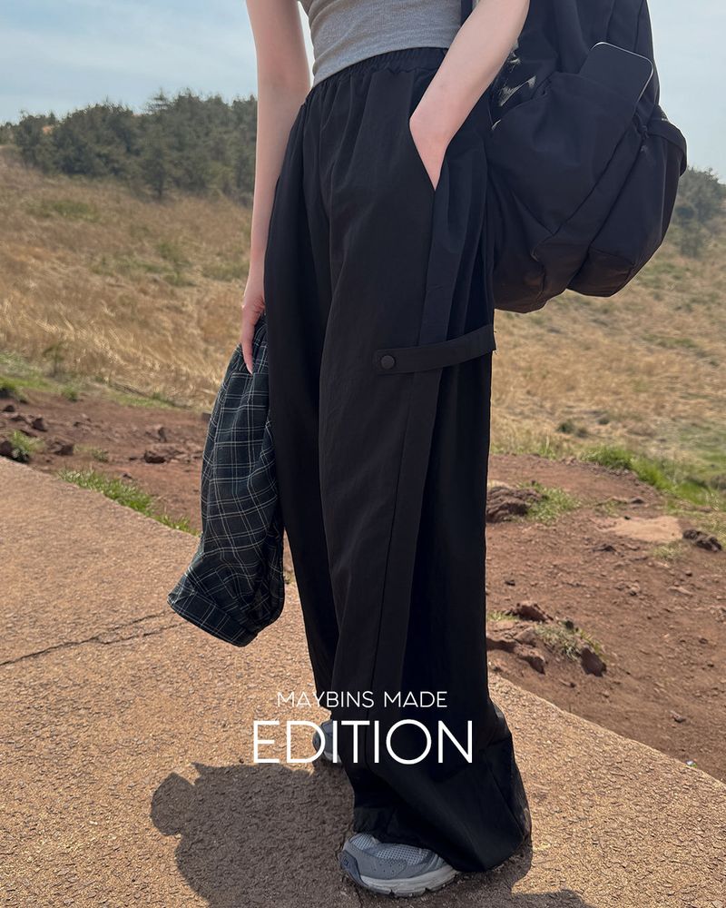 [MADE] Snap nylon wide pants