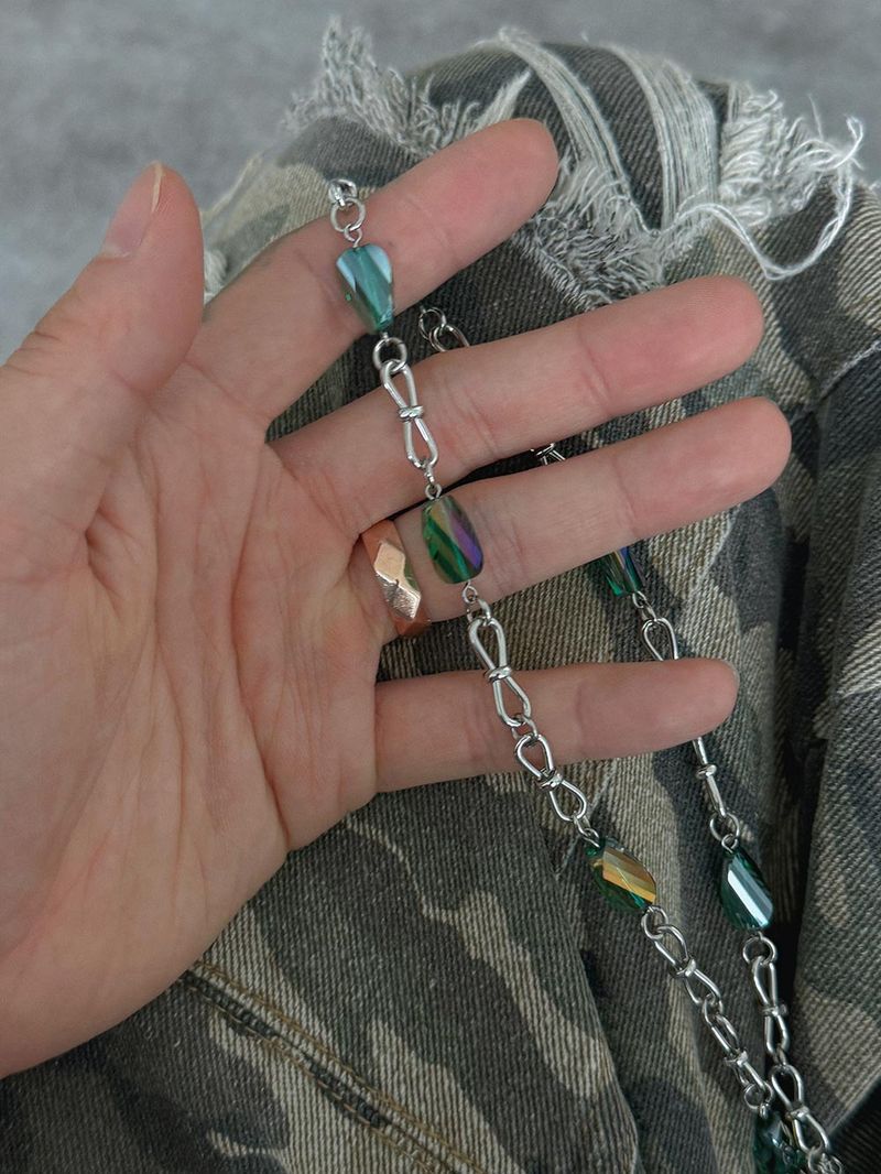 ASCLO Crystal Chain Necklace (3color)