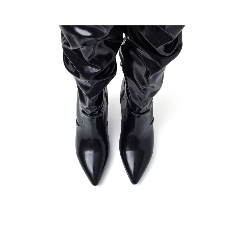 Slouchy String Boots Heel(Black)