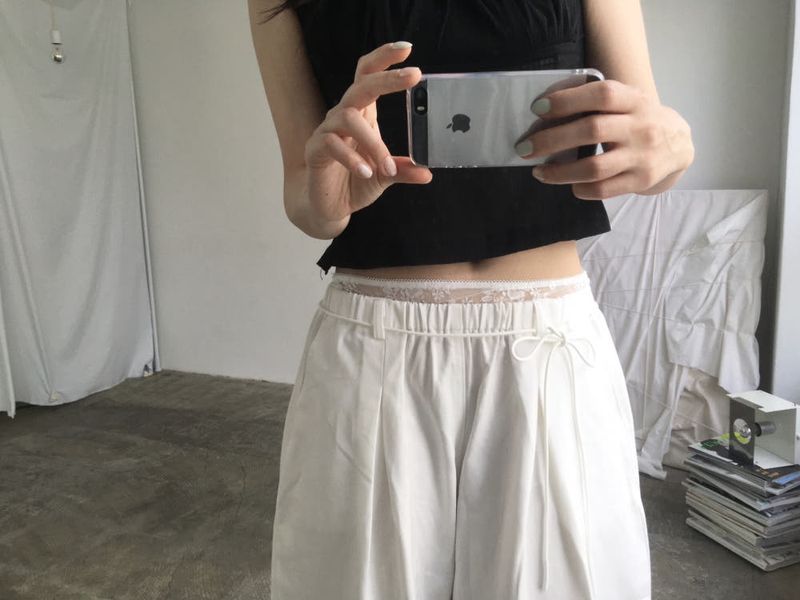 moroi（モロイ）の「Lace sagging pants（Pants）」