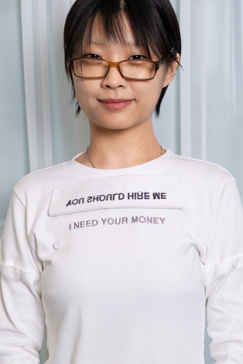 "HIRE ME" CONVERTIBLE LONG SLEEVE (WHITE)