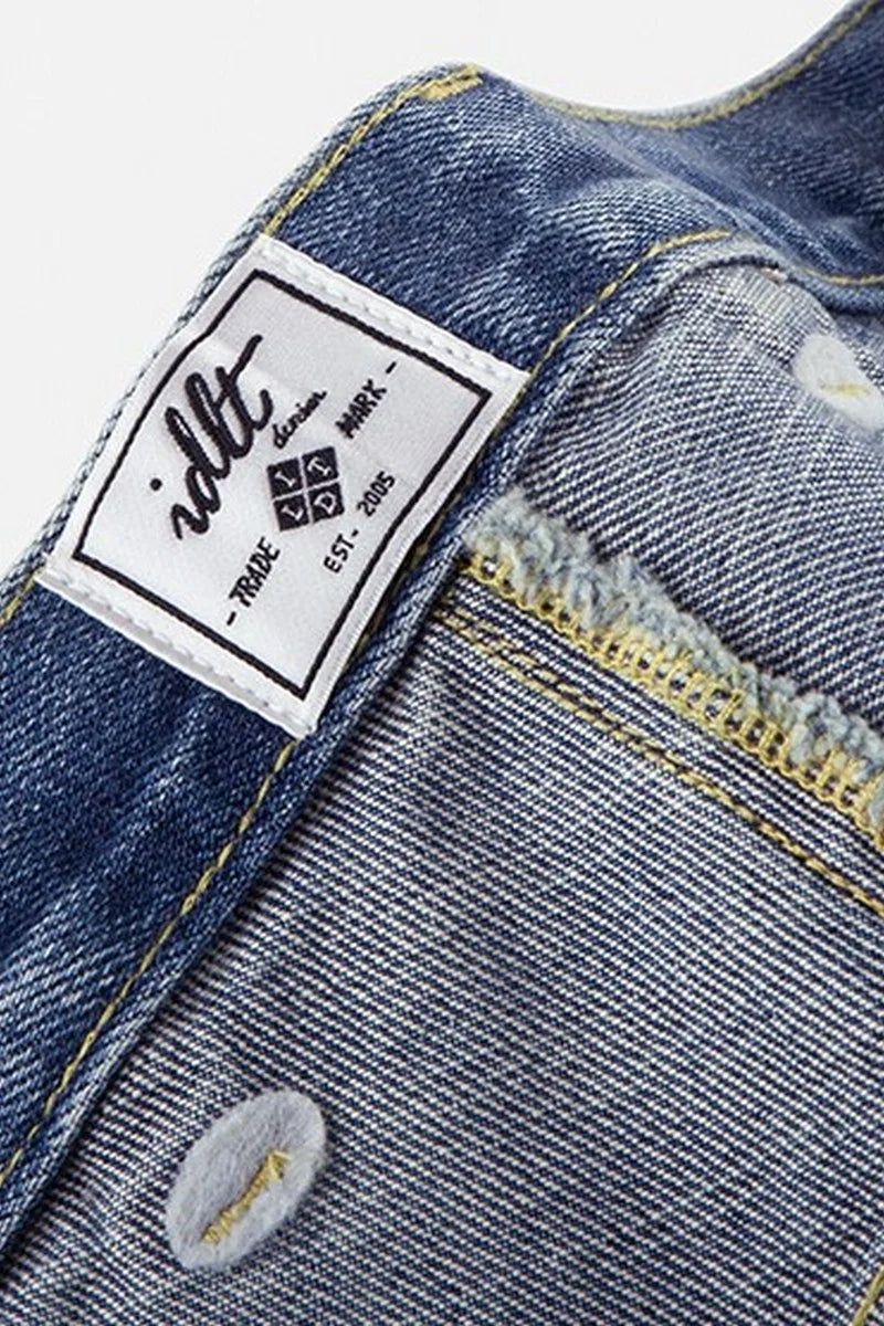 Washed Blade Cut Jeans