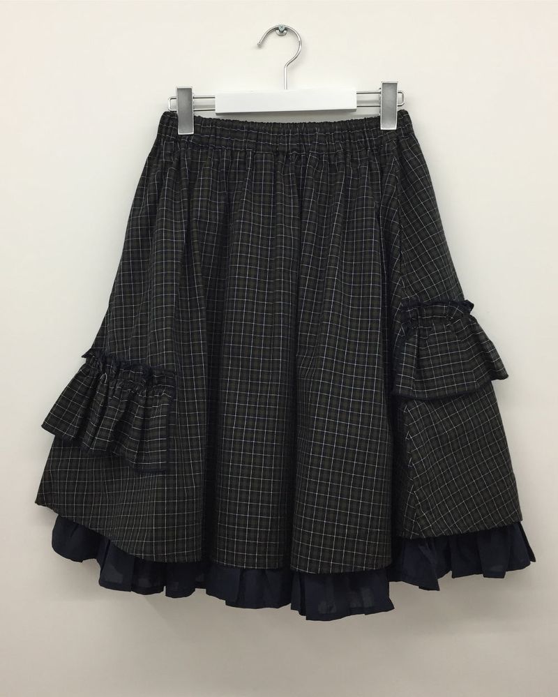 Lo-fi check layer skirt (1color)
