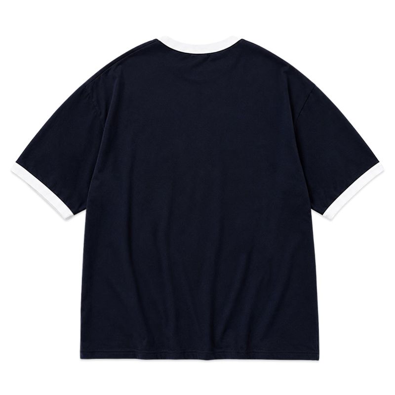 [Unisex] BASIC LINE RINGER T-SHIRT [NAVY]