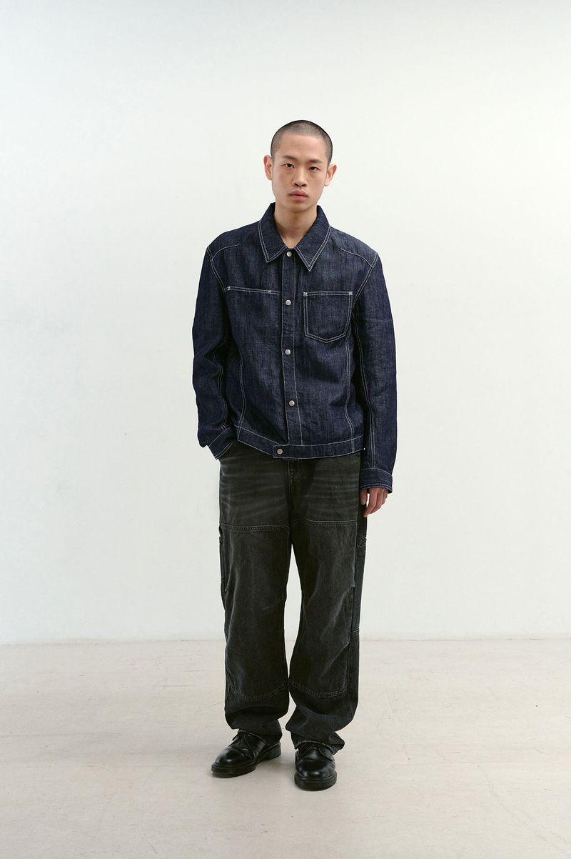 Linen Engineered Jacket (Indigo)