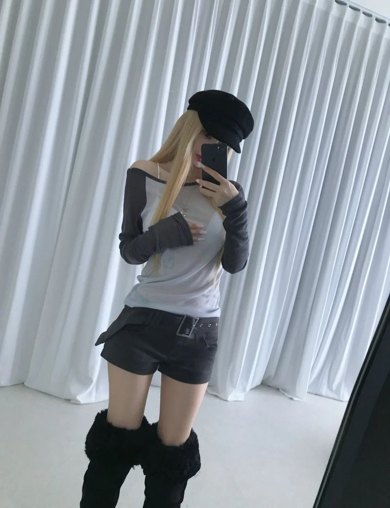 raglan off loose tee(5 color)