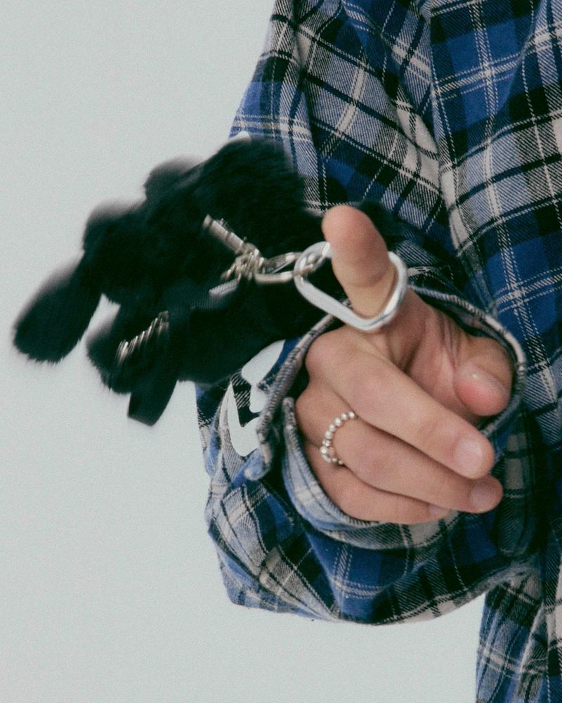 Teddy&Bunny Mini-Bag keyring_Black