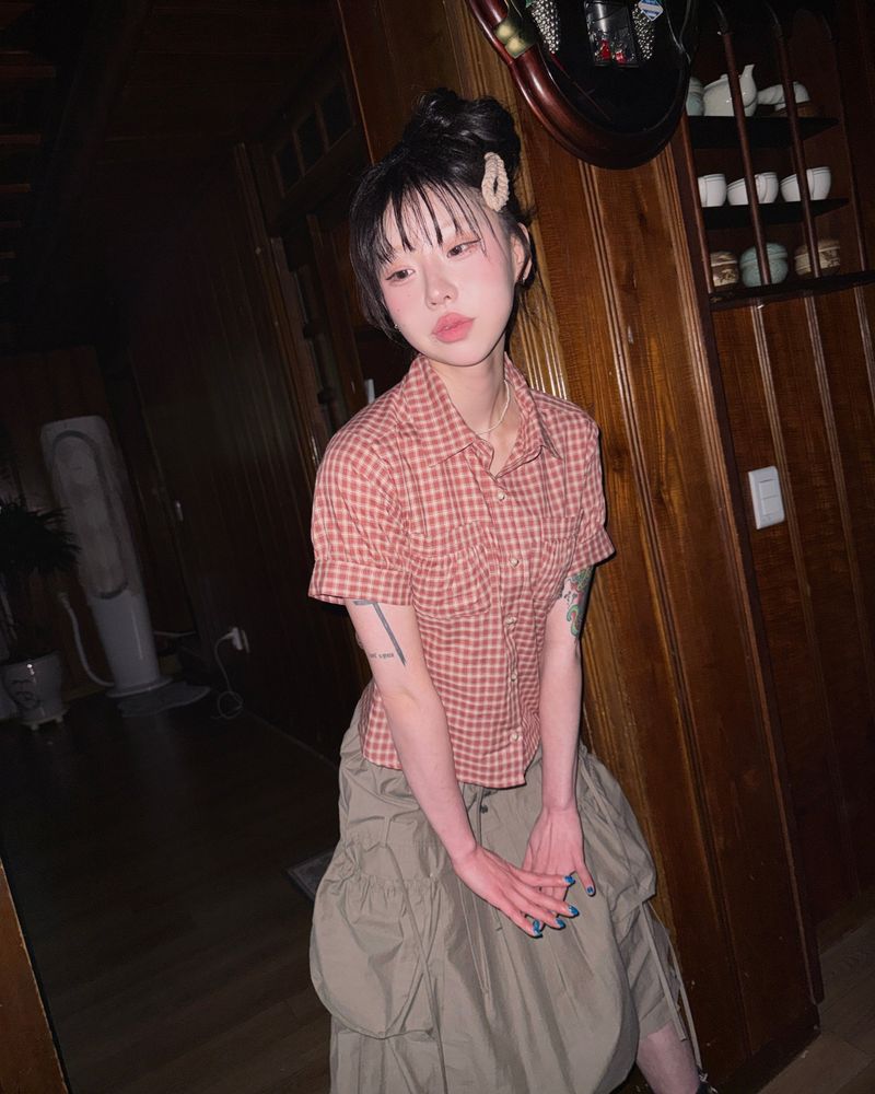 (3color) Frill Around Pocket Balloon Skirt