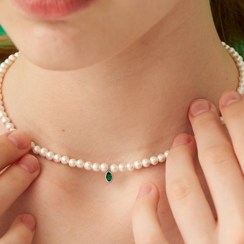 Mermaid Cotton Pearl Necklace