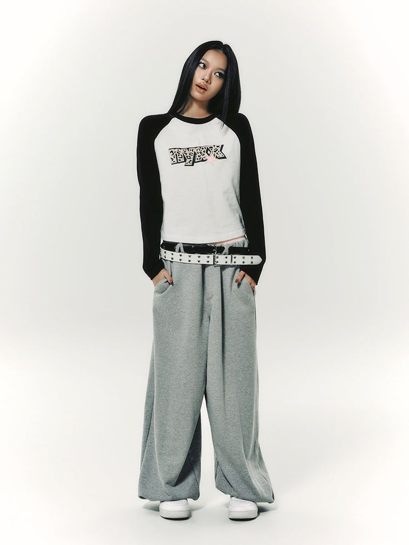 STAR RAGLAN L/S BLACK