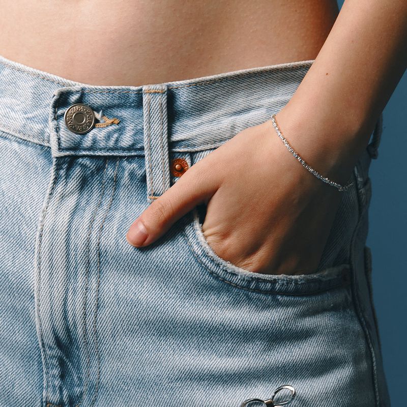 [925 SILVER] Petit Cube Silver Bracelet