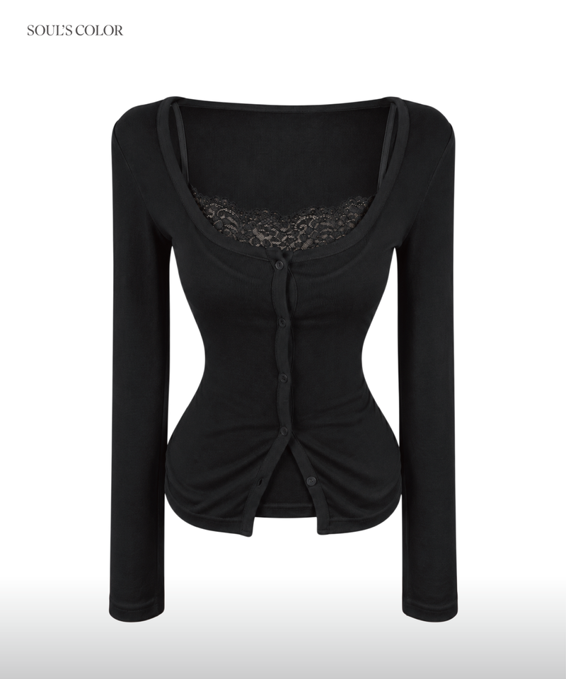 Romantic lace cardigan top (2color)