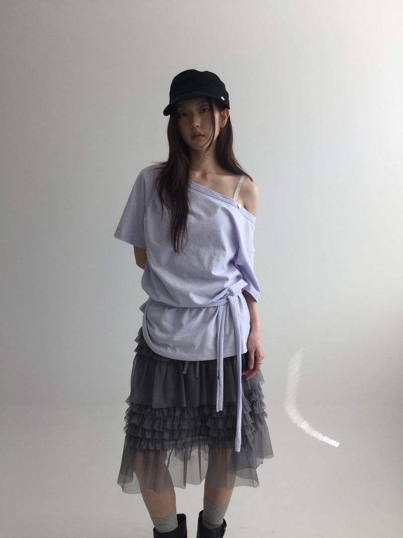Verde chiffon skirt (3color)