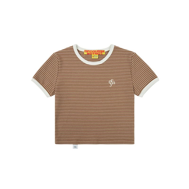 ソフトガールサマーリンガーTシャツ_ブラウン