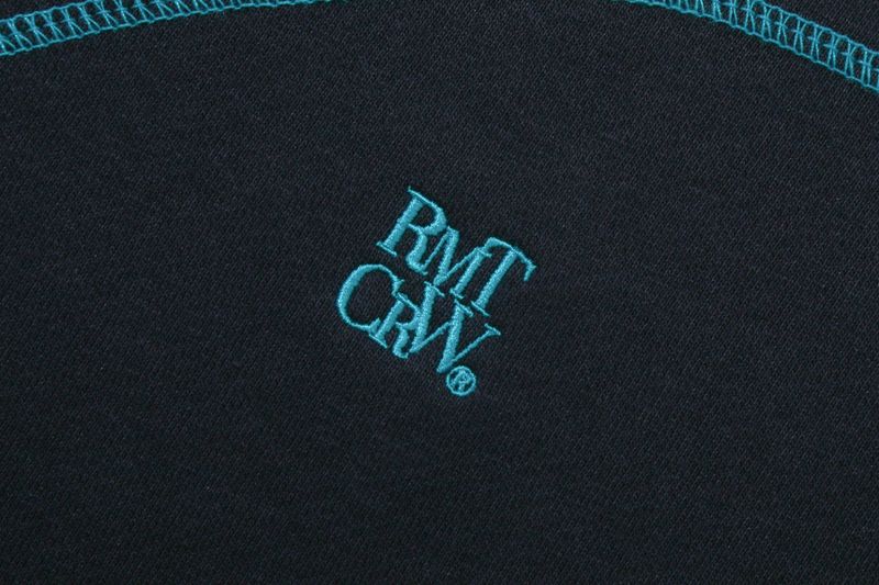 WAVE STITCH SWEAT SHIRT_NAVY