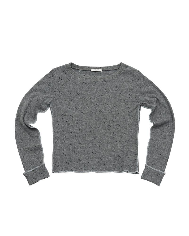 KRUCHI（クルチ）の「Punching Knit (GREY) WOMENS（Tops）」