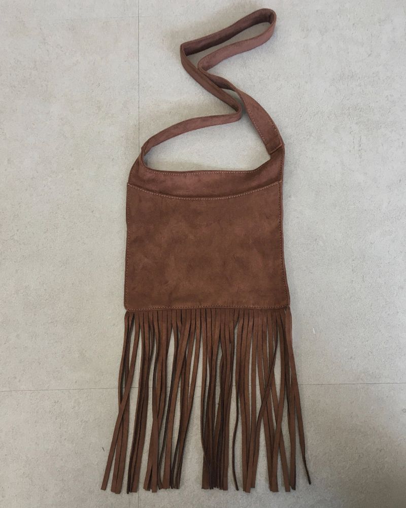 Suede Fringe Shoulder Bag (5color)