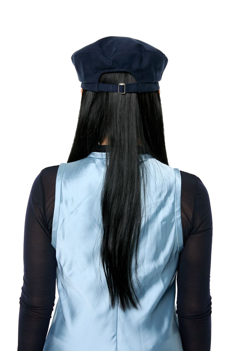 SUEDE BERET HAT / NAVY