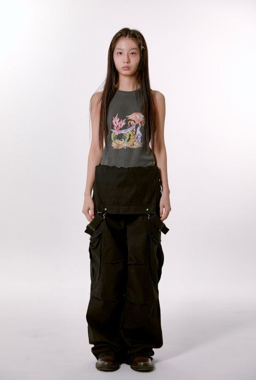 Garden Tank Top (CHARCOAL)