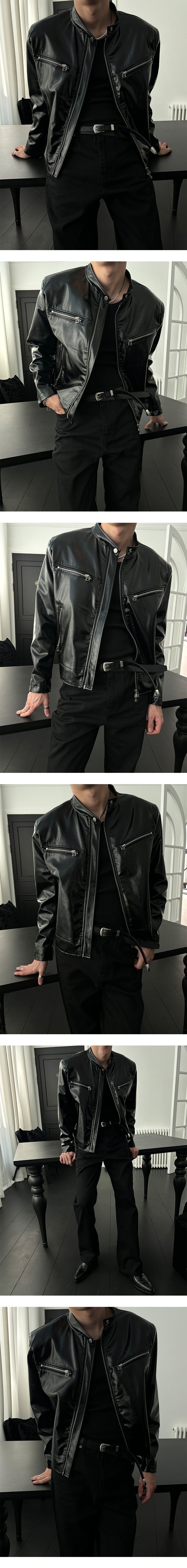 [PREMIUM][MADE] Western leather biker jacket