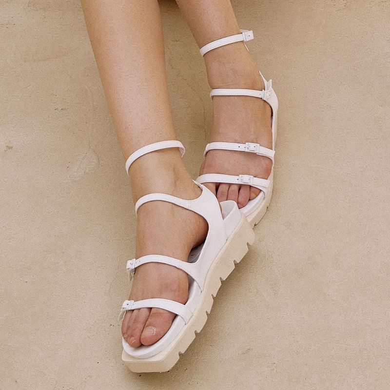 [Cowhide] Netty Strap Platform Sandal_S2503