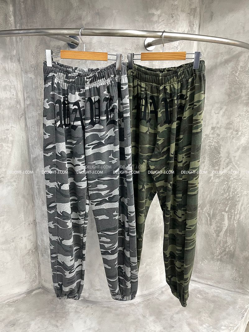 Camouflage Lettering Jogger Pants