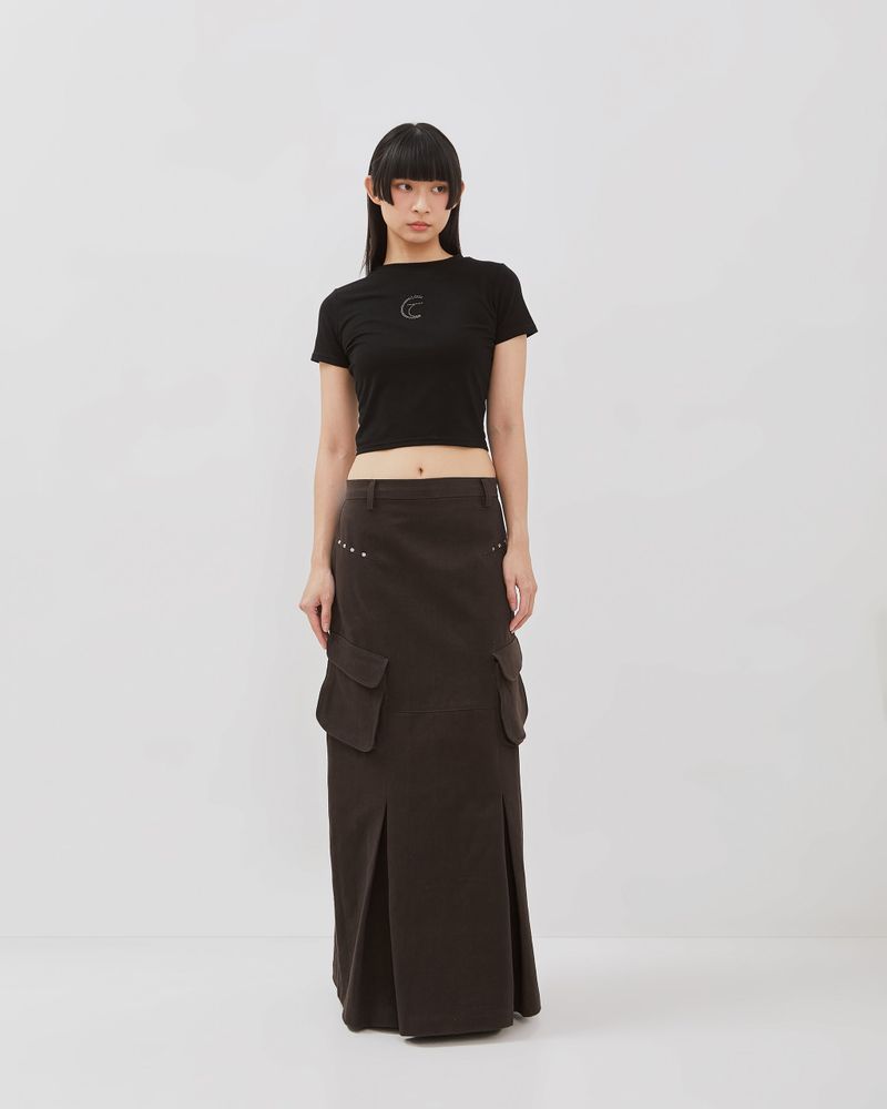Mova Zip Cargo Long Skirt