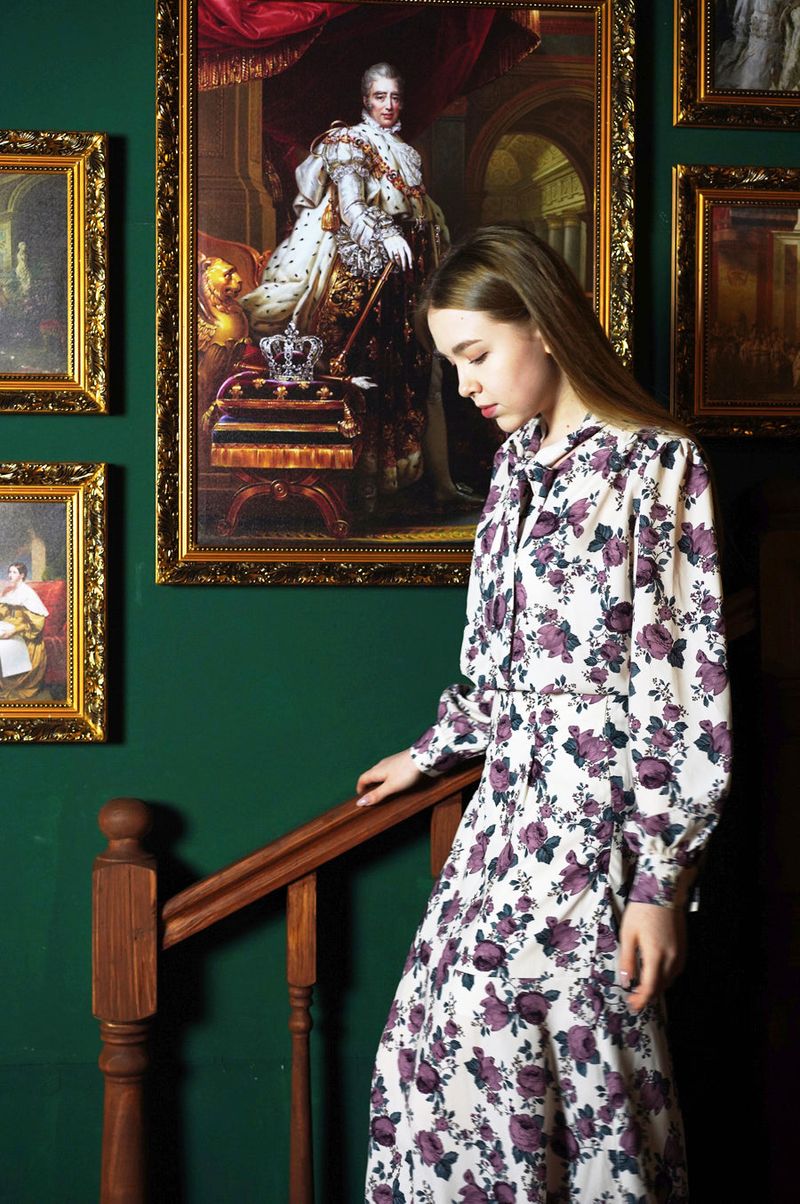 flower v neck blouse