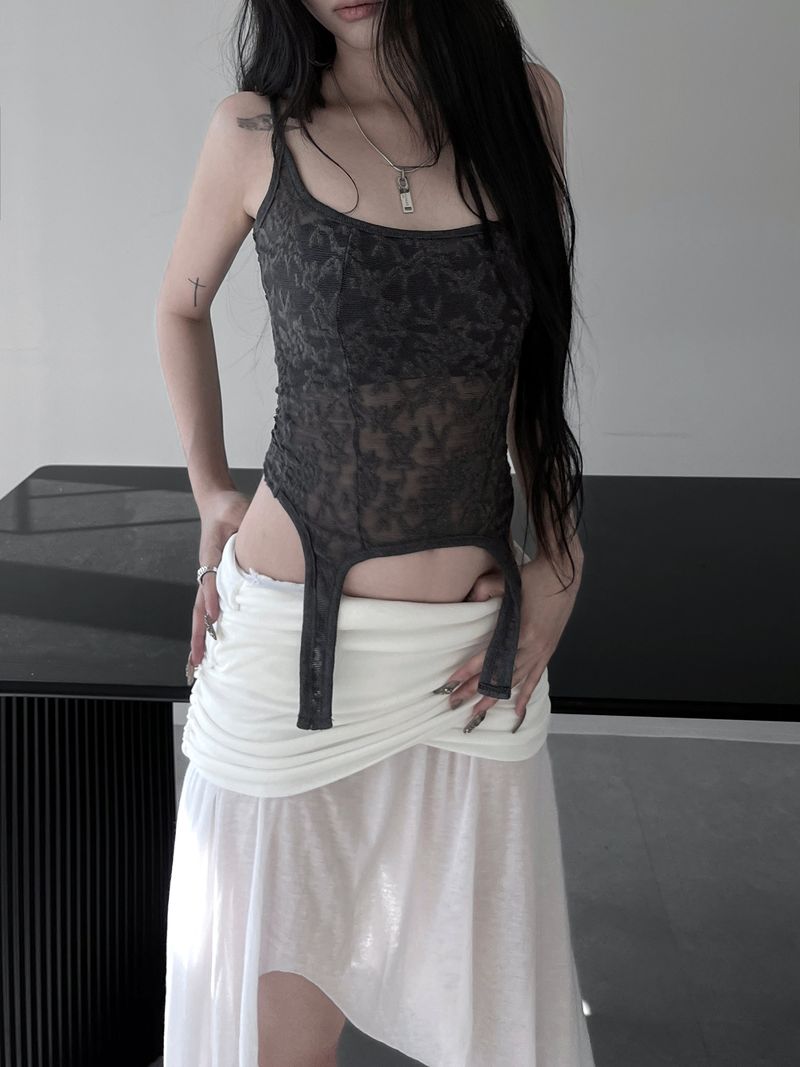lace see-through eve top (2color)