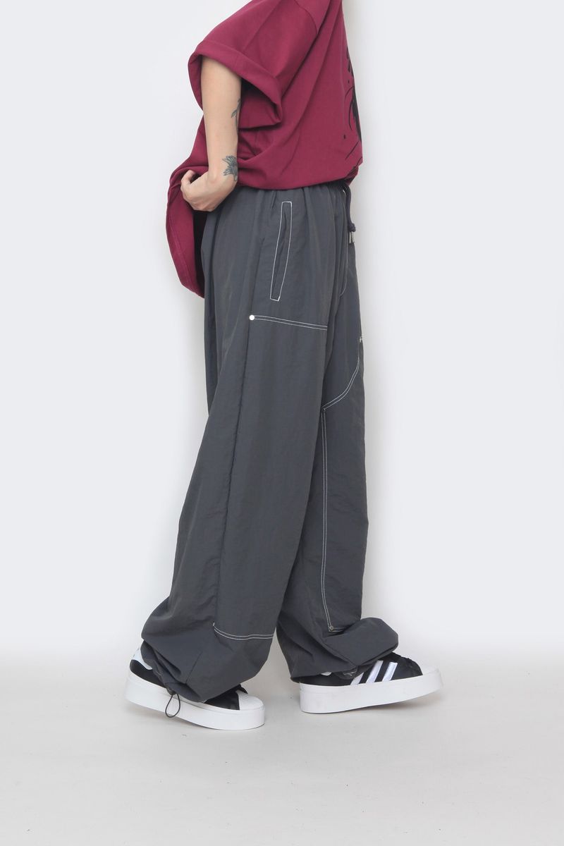 double-stitch nylon pants