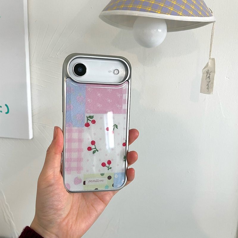 [MADE][Glass Silver Bumper Case]  Knit Patchwork Case ⋆ patch