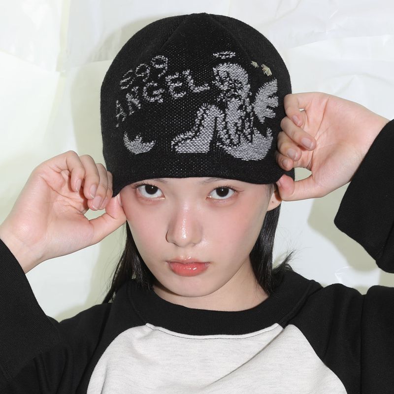 CLUT STUDIO（クラットスタジオ）の「Egg Angel Beanie - BLACK（Hats）」