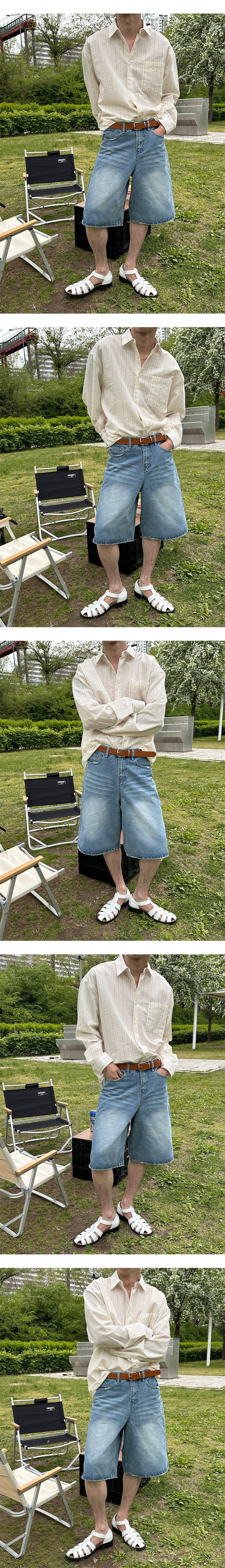 [S/S] Damage bermuda denim pants(2color)