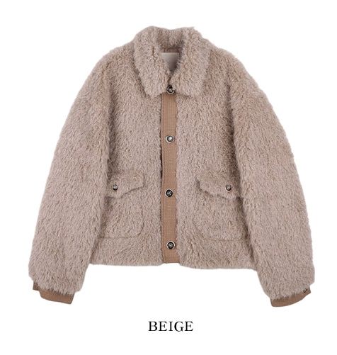 Superior tweed fur jacket