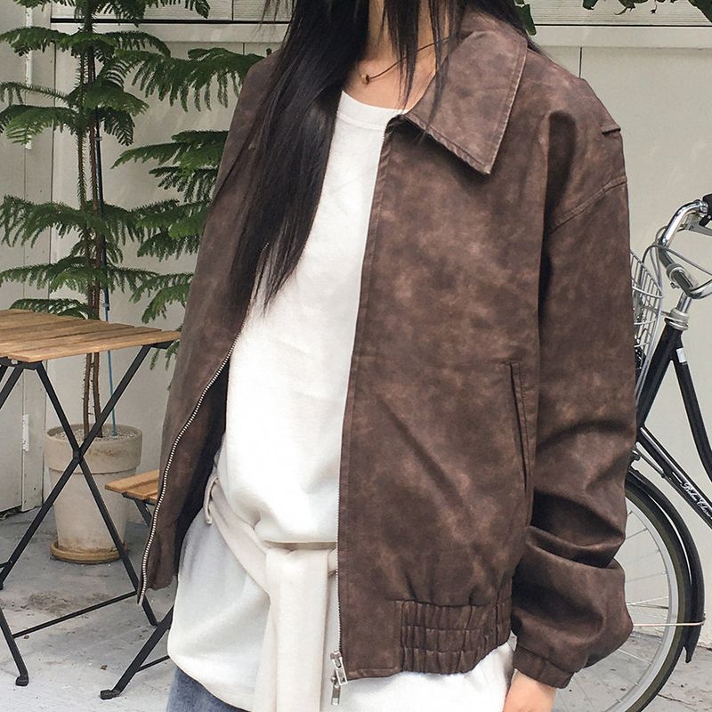 WONDER WONDER（ワンダーワンダー）の「[2 size] Timber Vintage-Washed Leather Jacket（Jackets/Outerwear）」