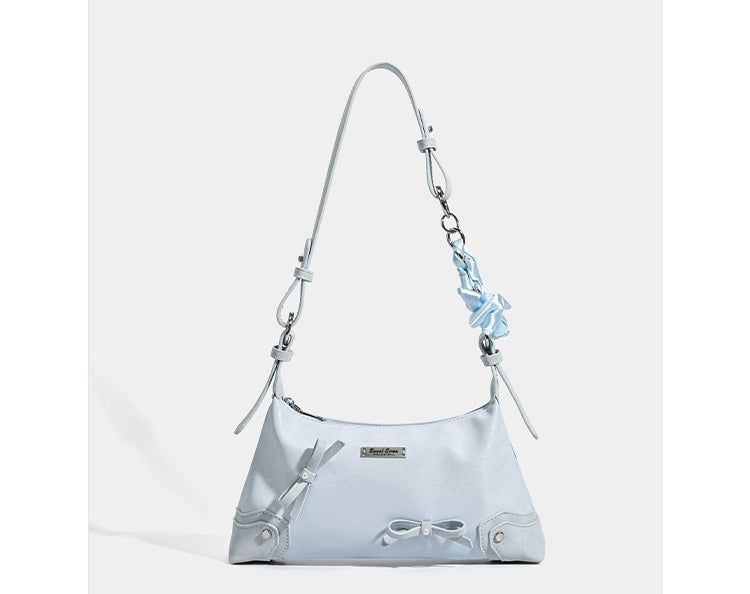 【即日発送】Star Print Ribbon Shirred Shoulder Bag - 2026 New Star Print Point Bag