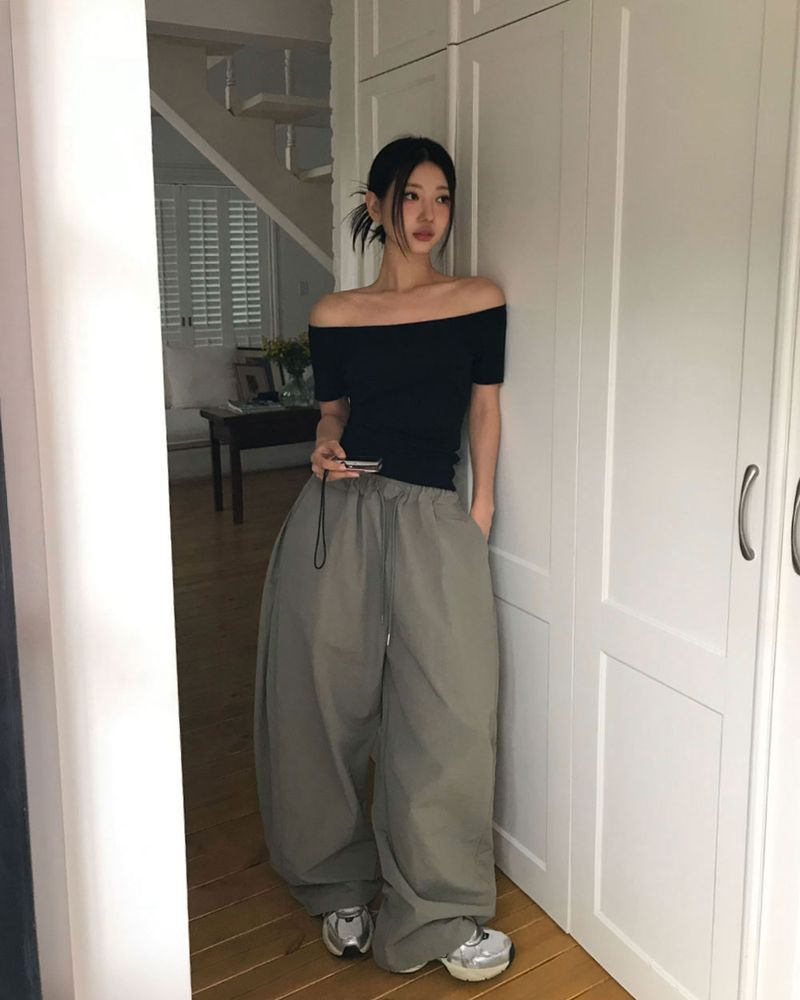 [MADE] Dump, folding nylon wide pants