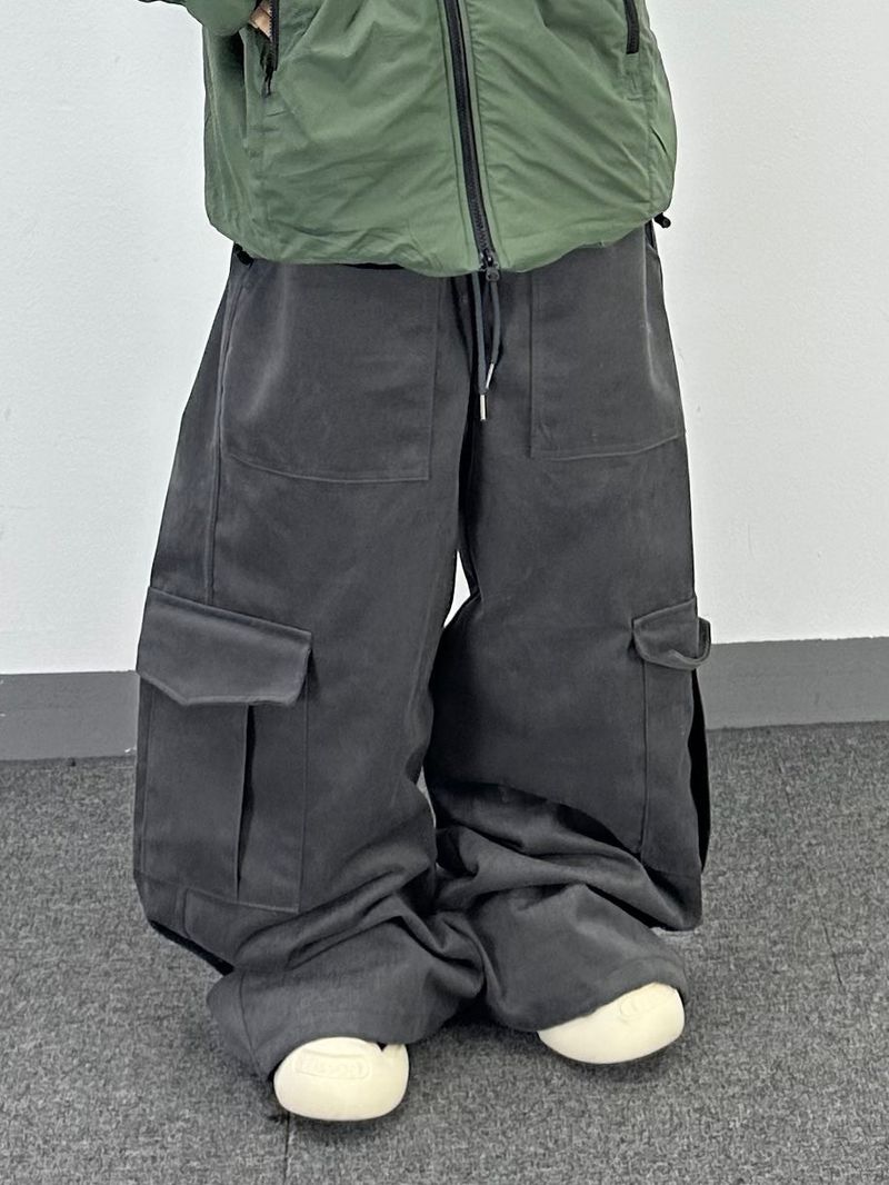 peach graphic cargo pants