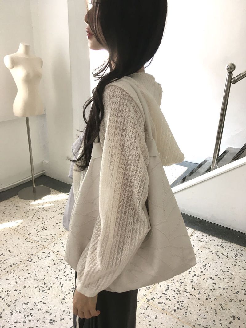 moroi(モロイ)の「Summer knit hooded cardigan(Tops)」