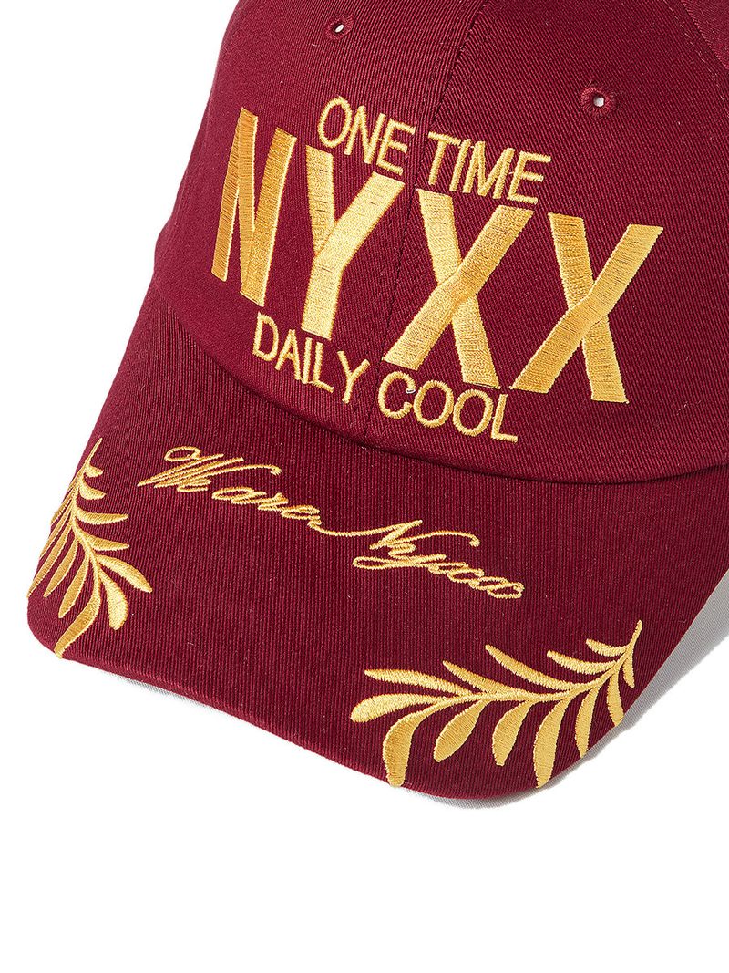 NYX SLOGAN BALL CAP (BURGUNDY)