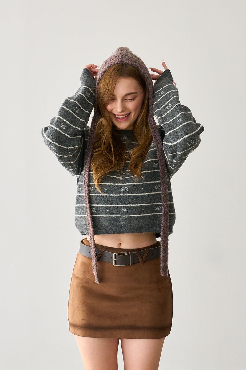 OIL BRIDGE SUEDE SKIRT BROWN