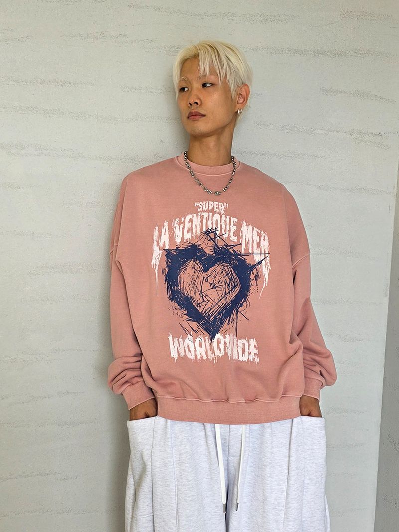 VENTIQUE Broken heart sweatshirt 3color
